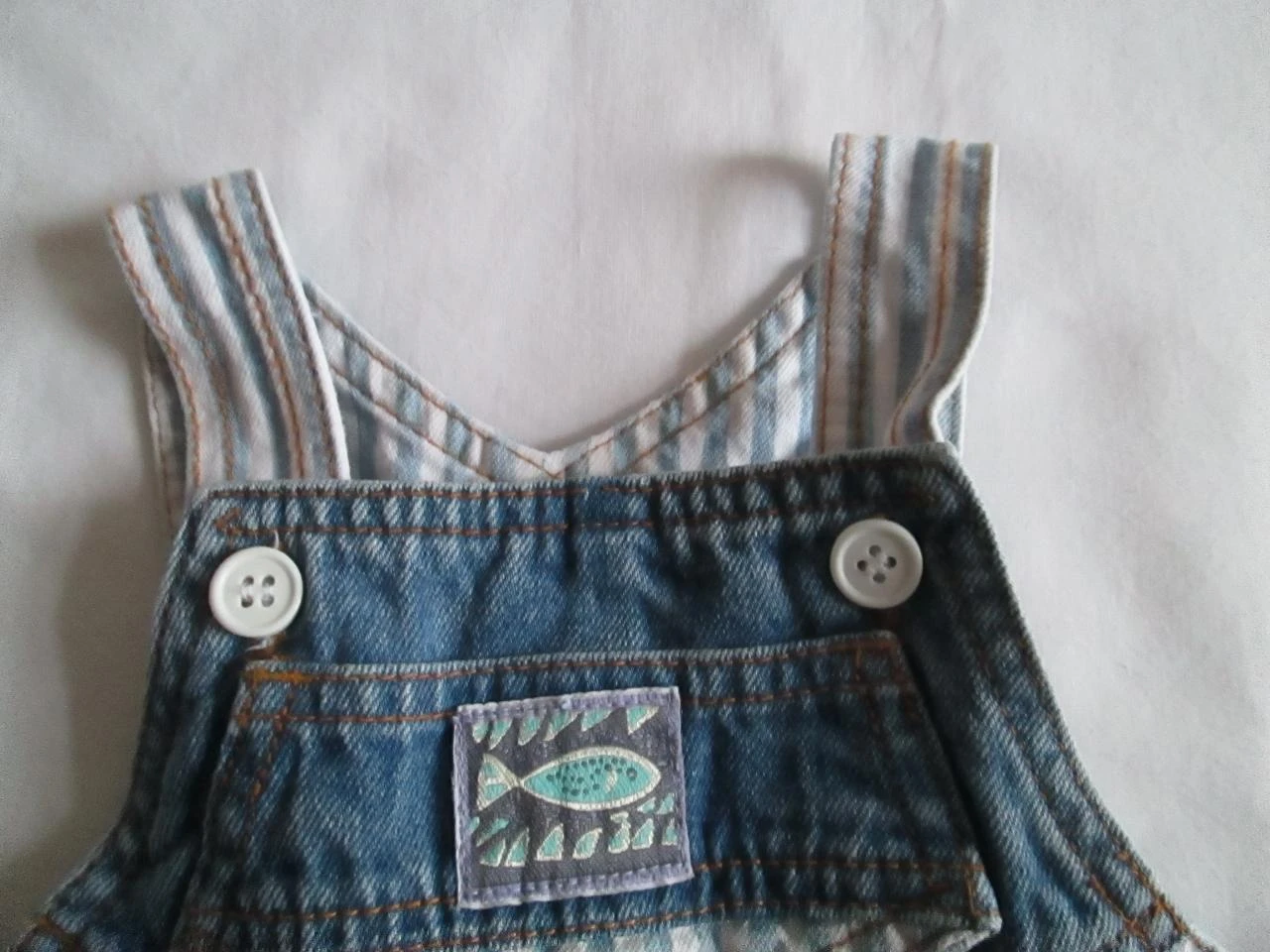 Salopette jeans curta P'tit Caïd – photo 3
